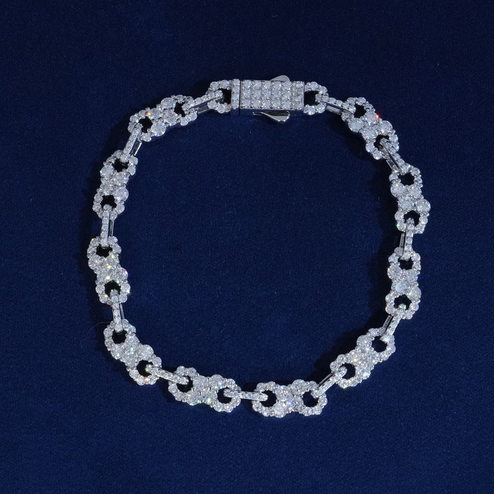 Moissanite Sterling Silver Infinity Bracelet