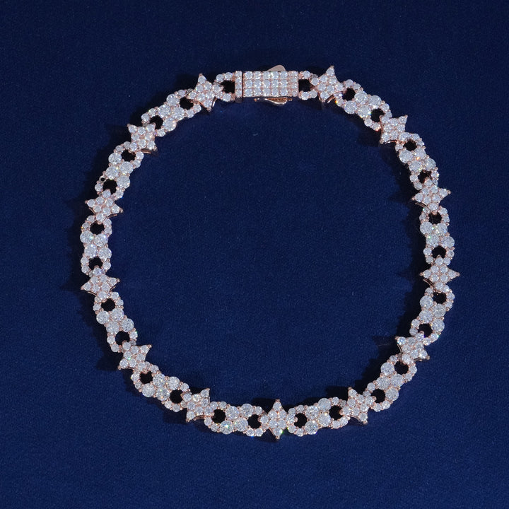 Moissanite Sterling Silver infinity Star Bracelet