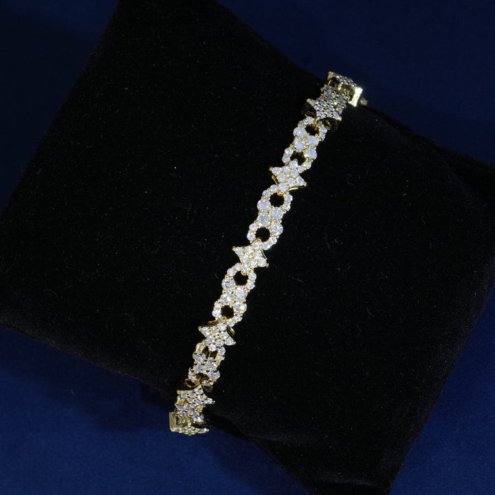 Moissanite Sterling Silver infinity Star Bracelet