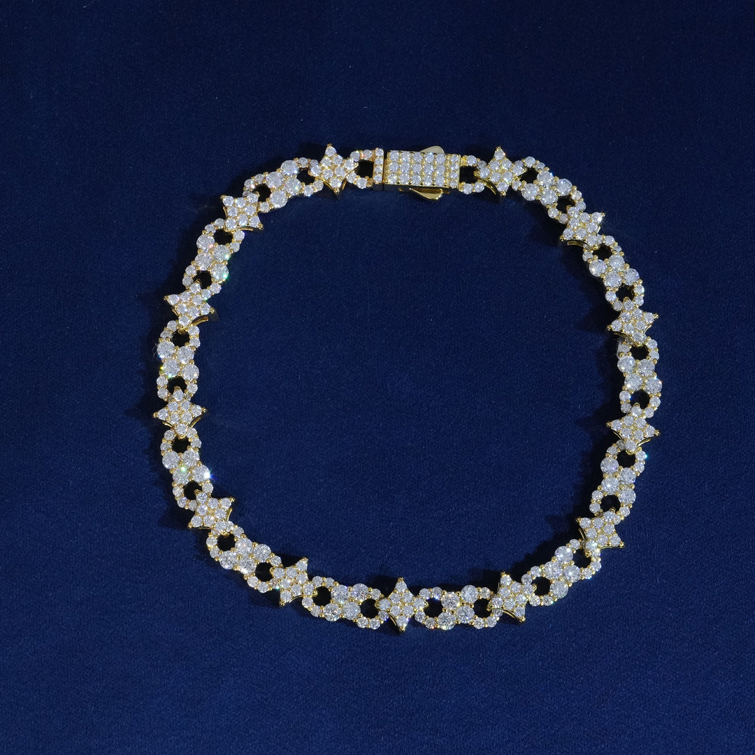 Moissanite Sterling Silver infinity Star Bracelet