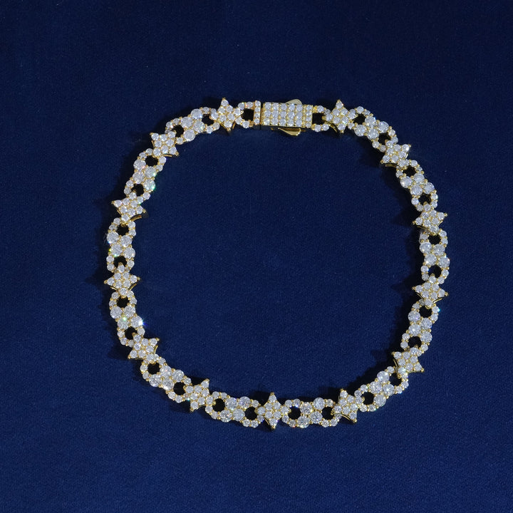 Moissanite Sterling Silver infinity Star Bracelet