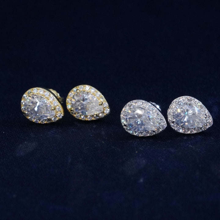 Moissanite Pear Cut 925 Sterling Silver Earrings