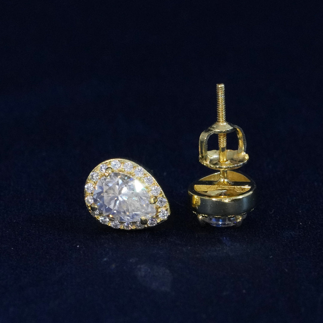 Moissanite Pear Cut 925 Sterling Silver Earrings