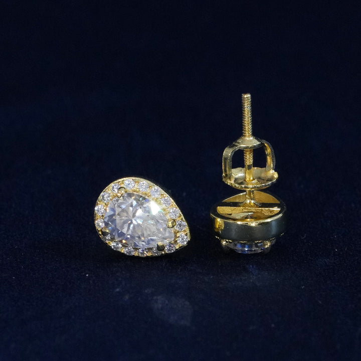 Moissanite Pear Cut 925 Sterling Silver Earrings