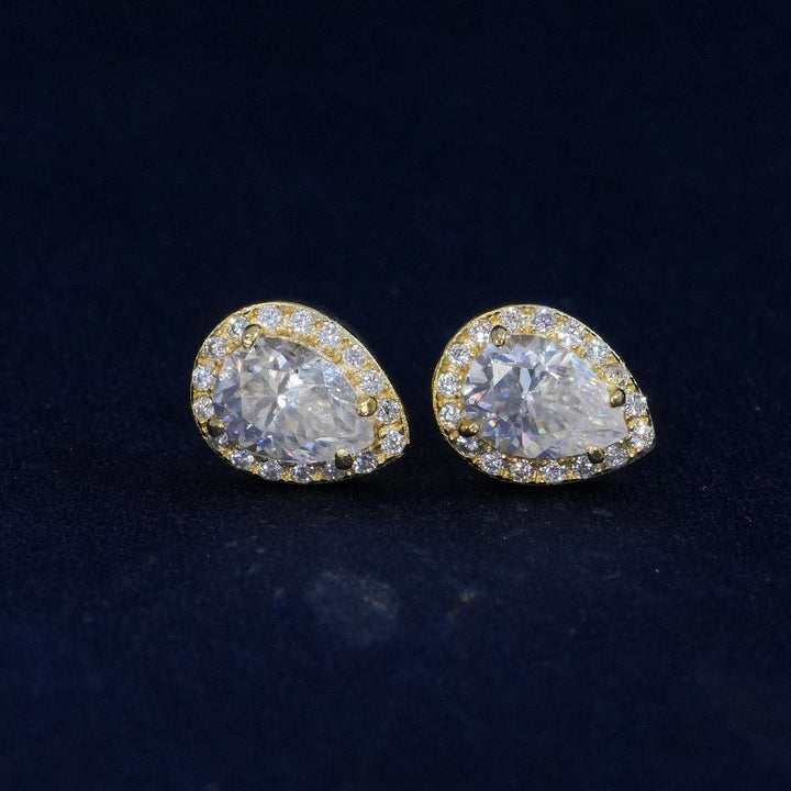 Moissanite Pear Cut 925 Sterling Silver Earrings