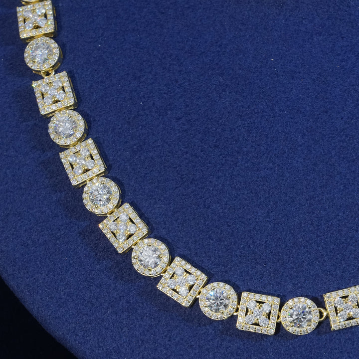 Moissanite Sterling Silver Tennis Chain Necklace