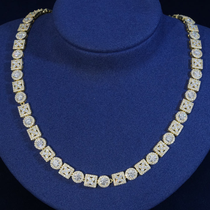 Moissanite Sterling Silver Tennis Chain Necklace