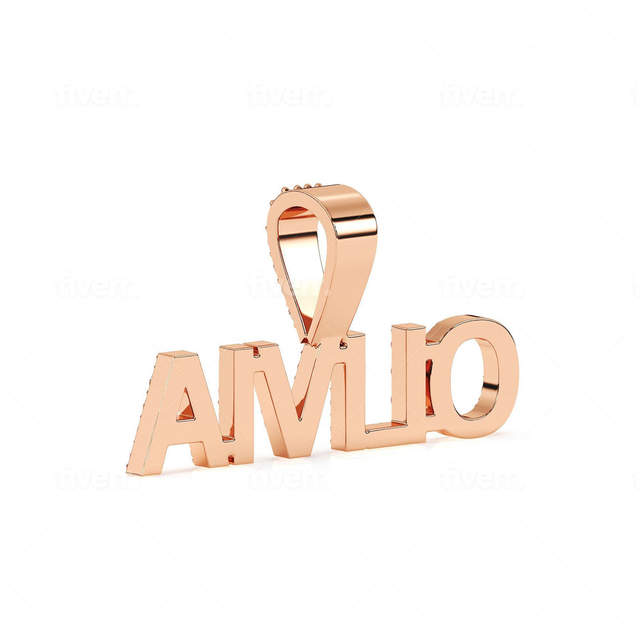Custom Serif Font Letter Pendant