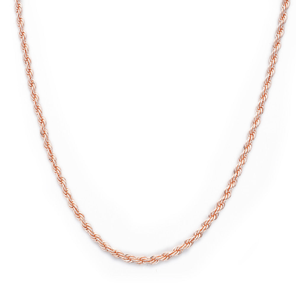 3mm Rope Chain in Rose Gold