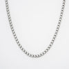 Imagen de 4mm S925 Franco Chain with Moissanite Clasp in White Gold