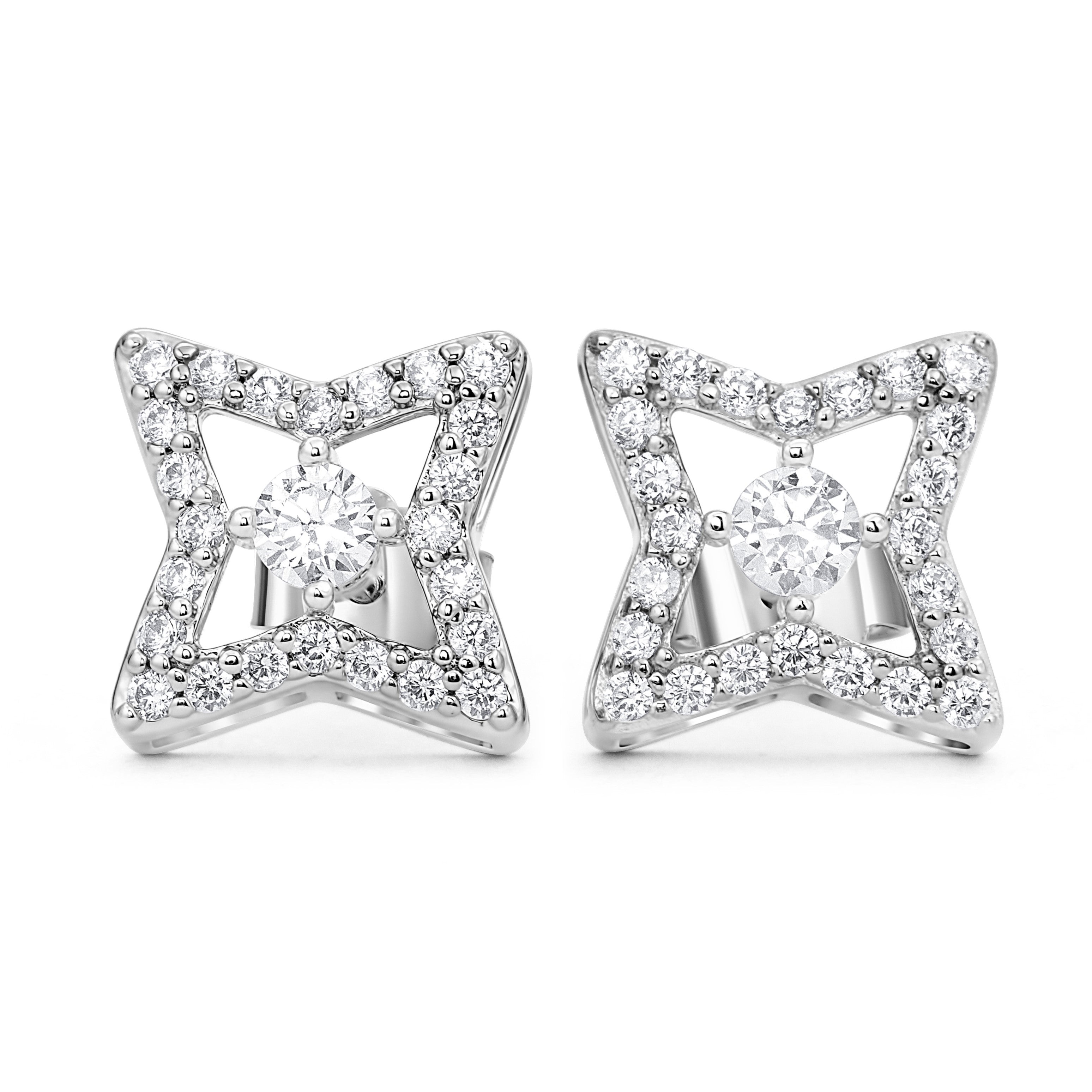 Diamond Blossom Star Stud Earrings – GHETLUXE