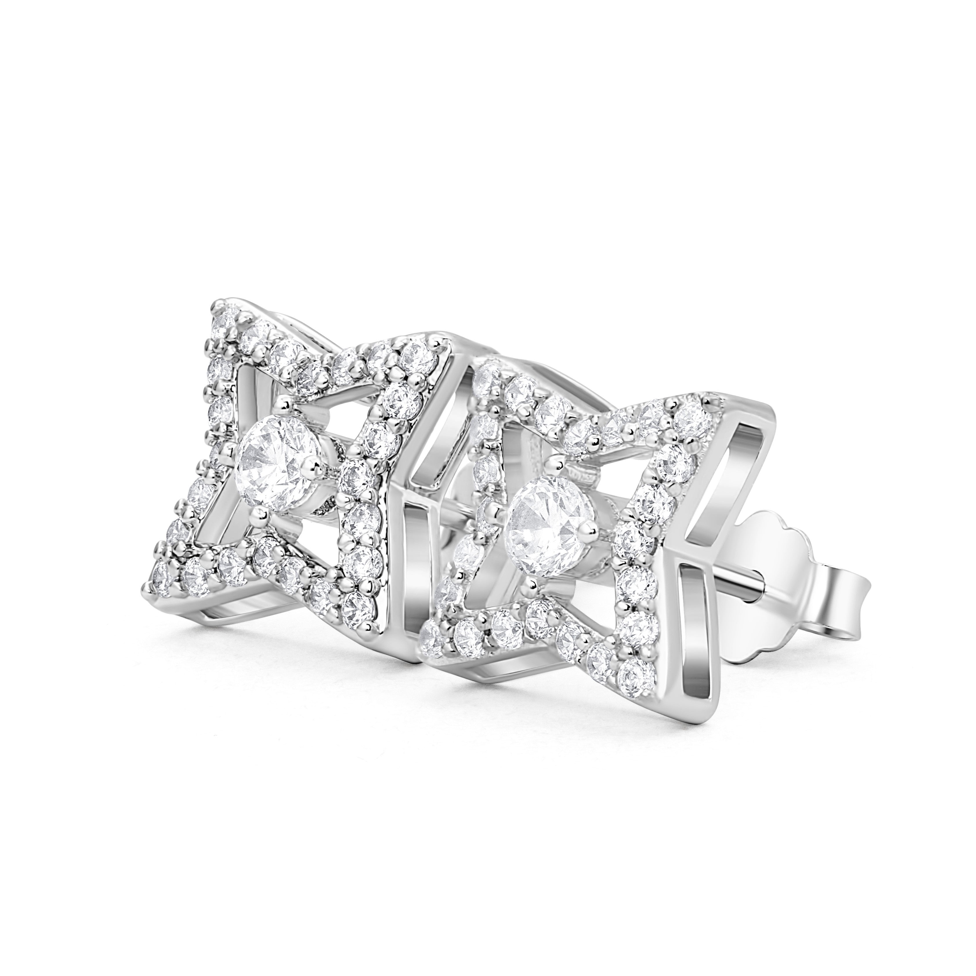 Diamond Blossom Star Stud Earrings – GHETLUXE
