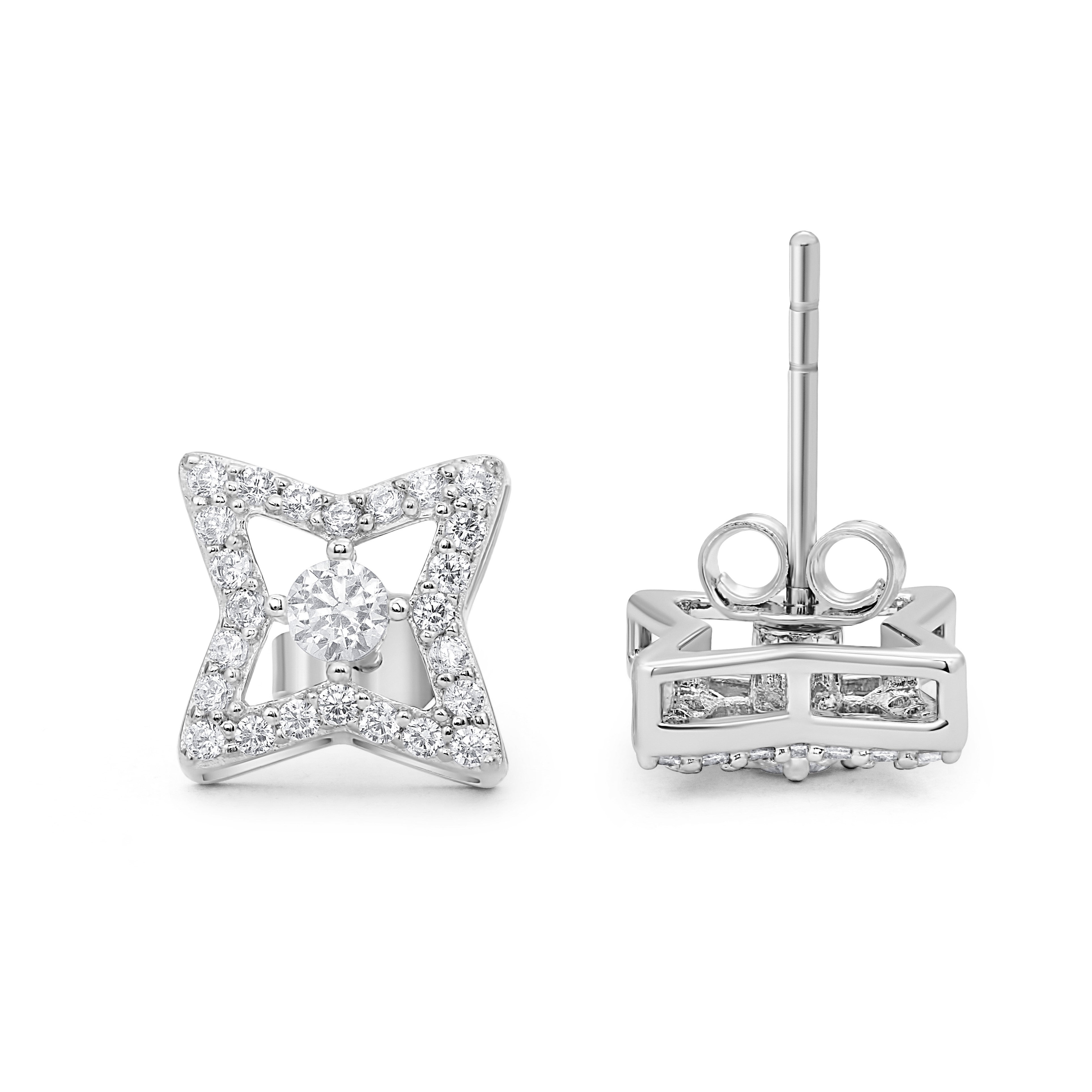 Diamond Blossom Star Stud Earrings – GHETLUXE