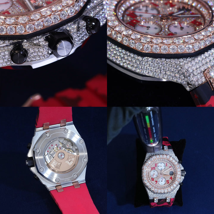 Moissanite Luxury Watch Leather Band