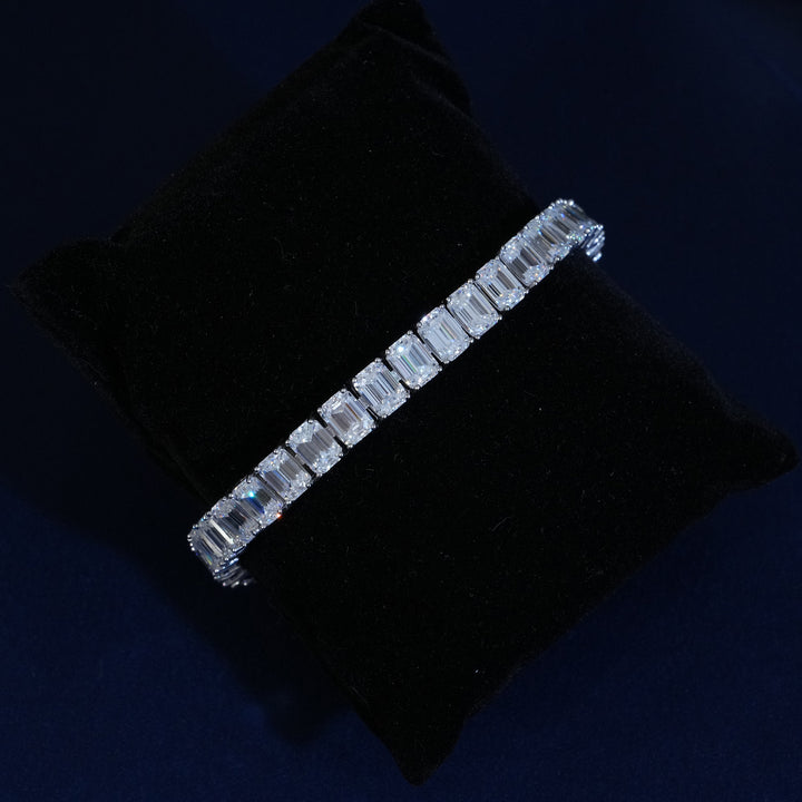 7mm Emerald Cut Tennis Bracelet