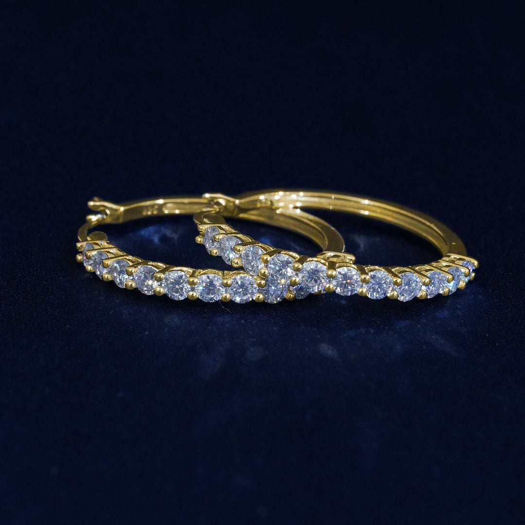 Moissanite 29mm Hoop Earrings