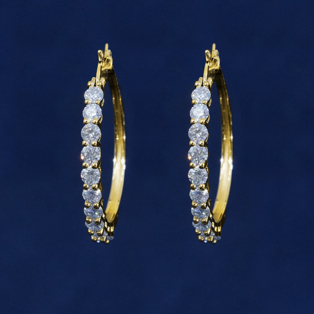 Moissanite 29mm Hoop Earrings