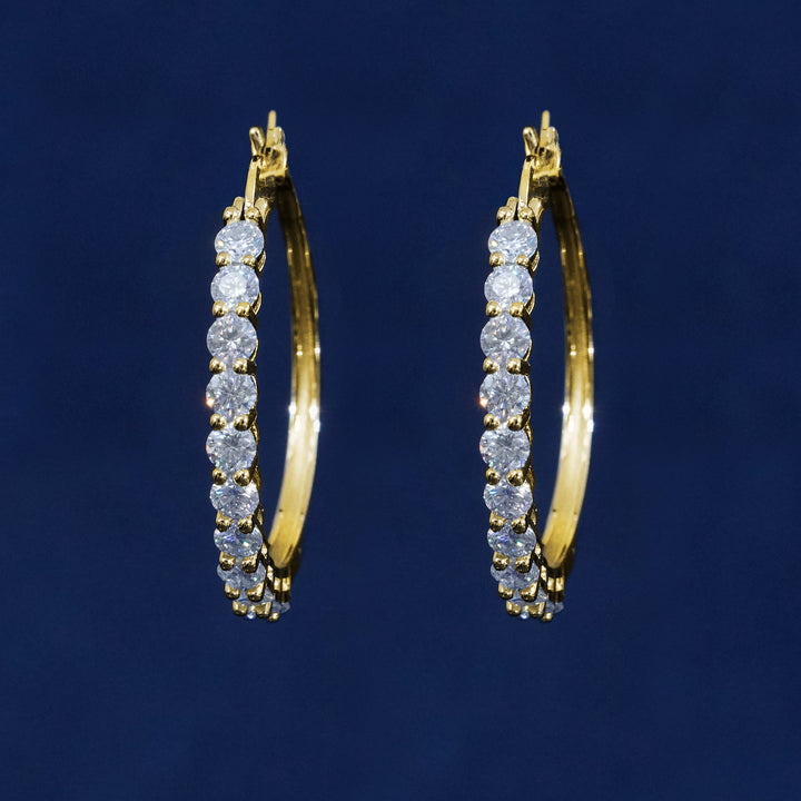 Moissanite 29mm Hoop Earrings