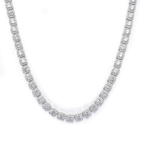 7mm Clustered Tennis Chain – GHETLUXE 7mm Clustered Tennis Chain – GHETLUXE