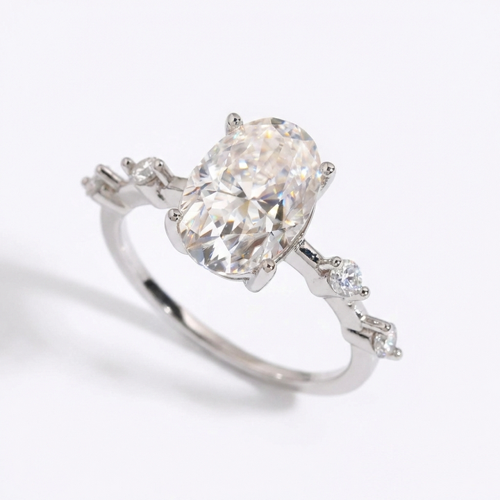 Eternal Oval Cut Moissanite Engagement Ring