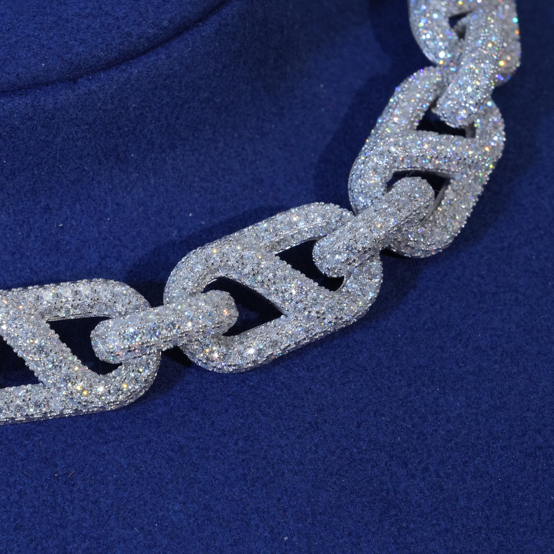 Moissanite Diamond Mariner Link Bracelet