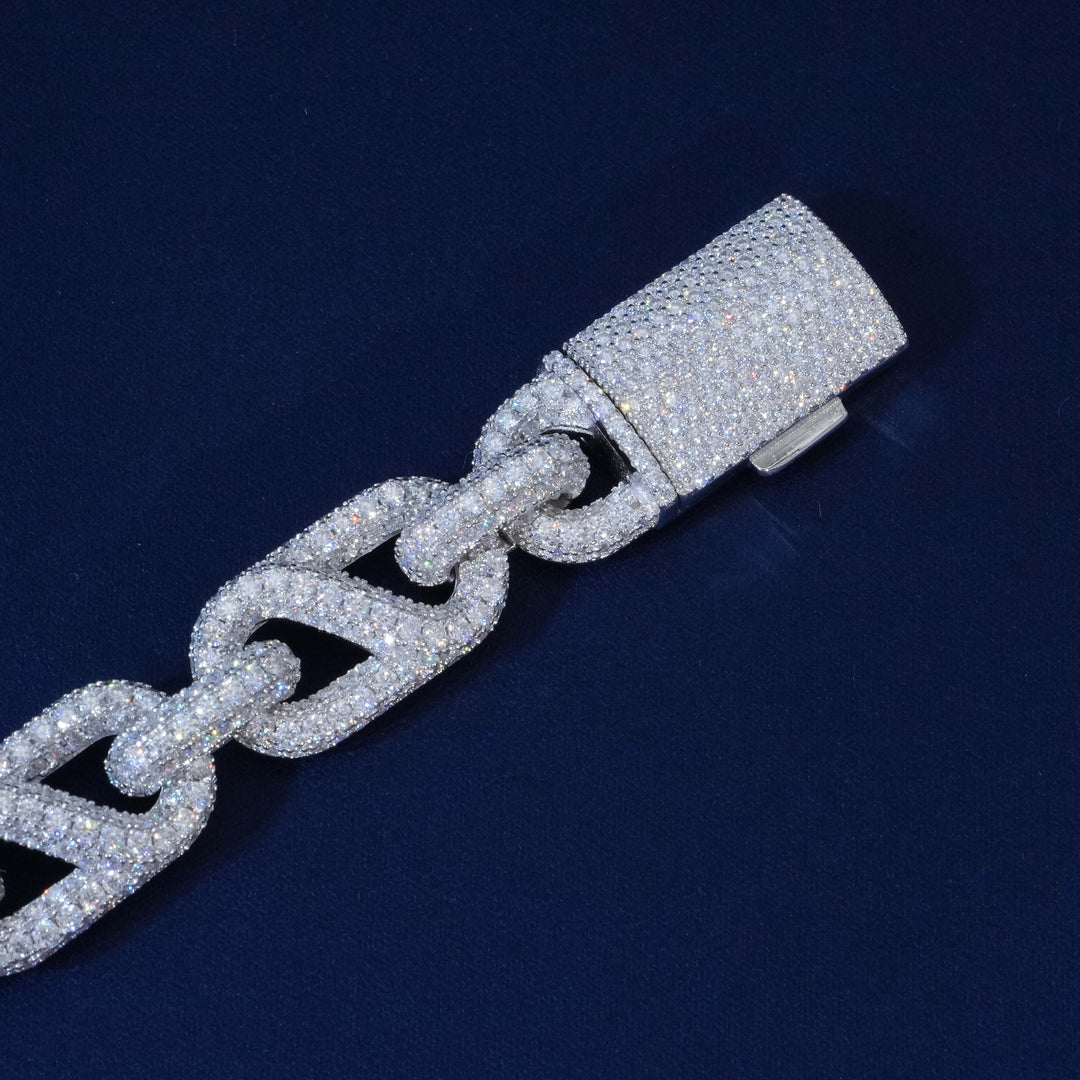 Moissanite Diamond Mariner Link Bracelet