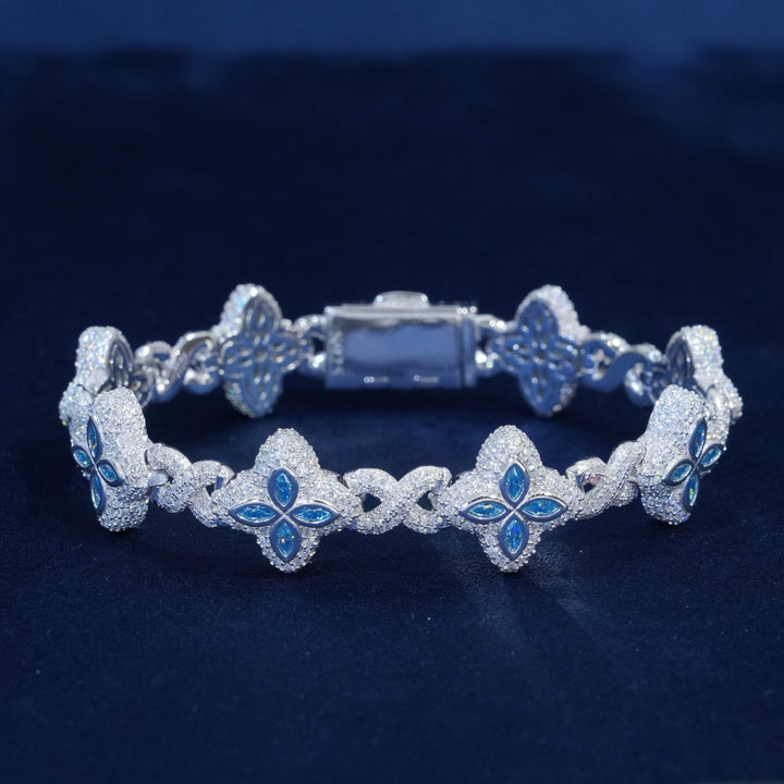 15MM Moissanite Diamond Blossom Bracelet