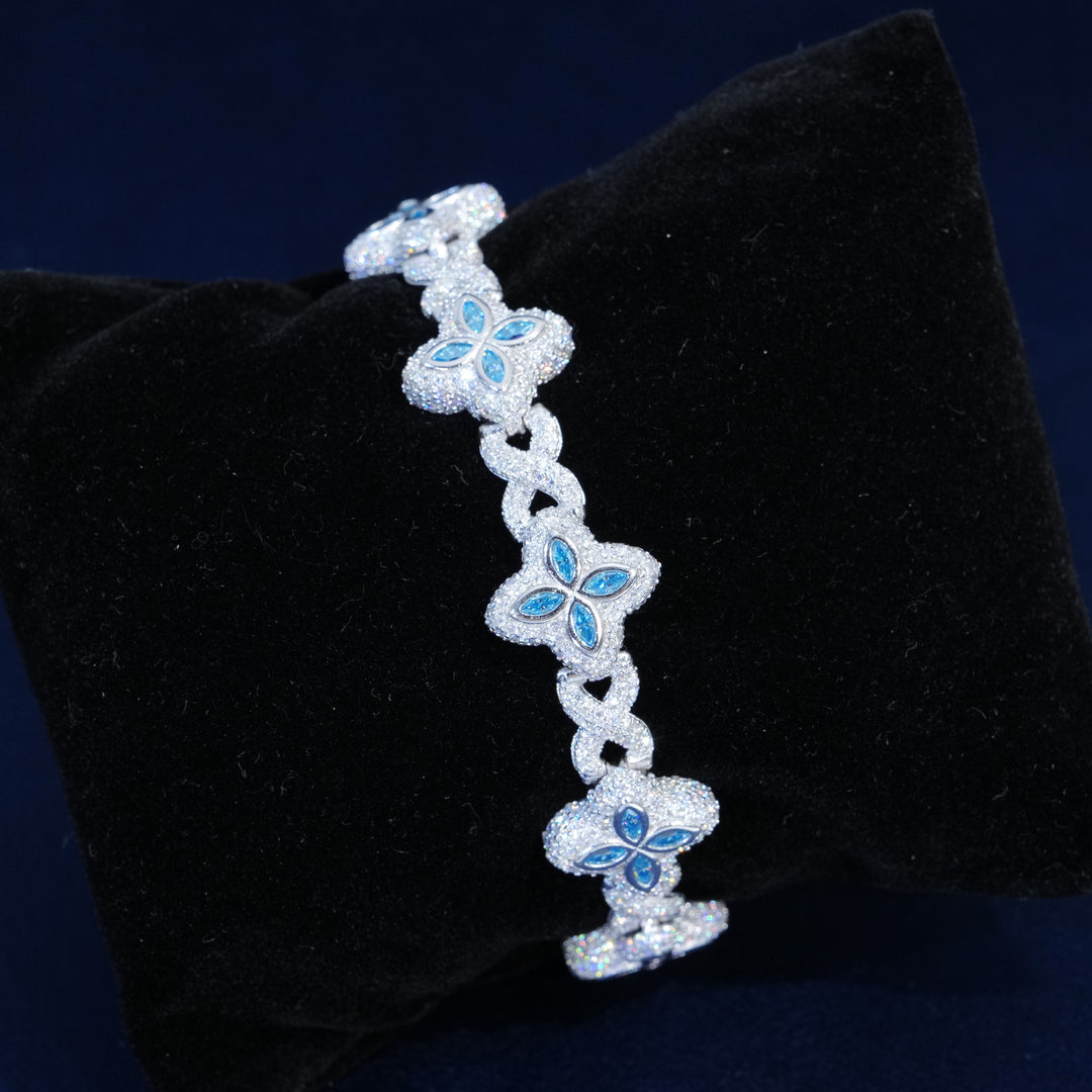 15MM Moissanite Diamond Blossom Bracelet