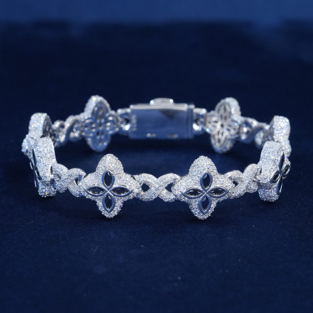 15MM Moissanite Diamond Blossom Bracelet