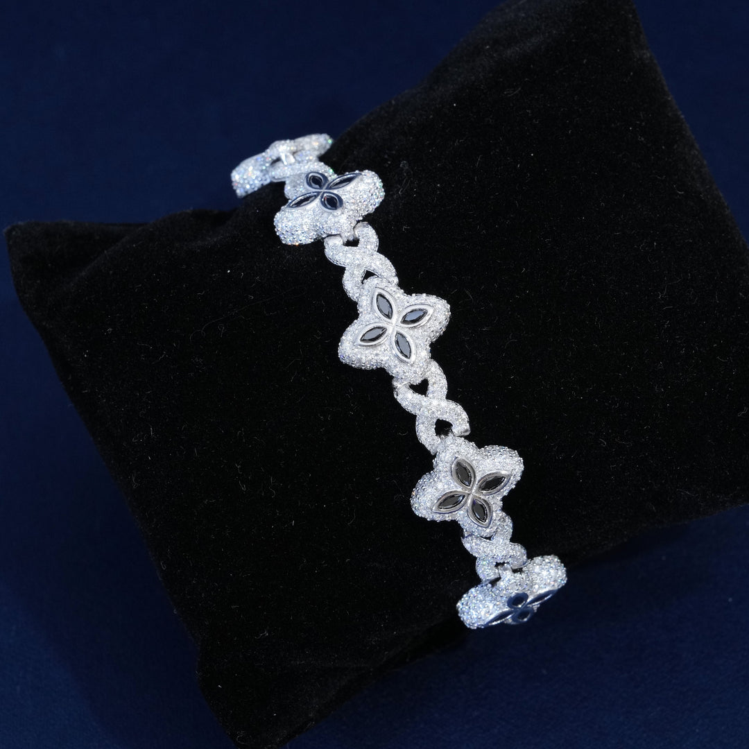 15MM Moissanite Diamond Blossom Bracelet