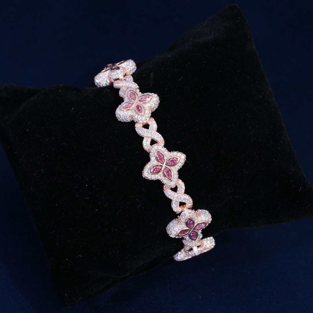 15MM Moissanite Diamond Blossom Bracelet