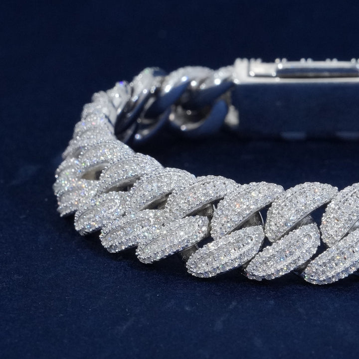 Diamond Cuban Bracelet with Extended Clasp 50% OFF