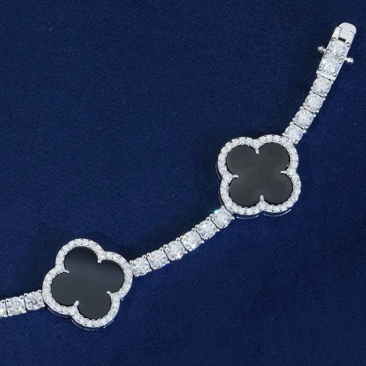 Black Clover Moissanite Tennis Bracelets