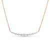 Imagen de Undec Diamond Curved Bar Necklace in Rose Gold
