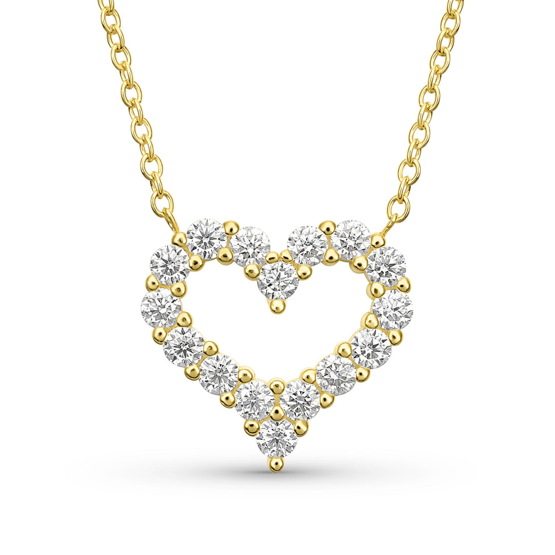 Diamond Heart Necklace in Gold