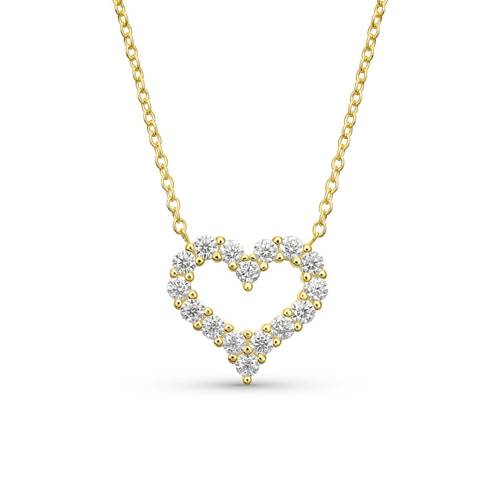 Diamond Heart Necklace in Gold