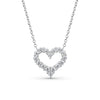 Imagen de Diamond Heart Necklace in White Gold