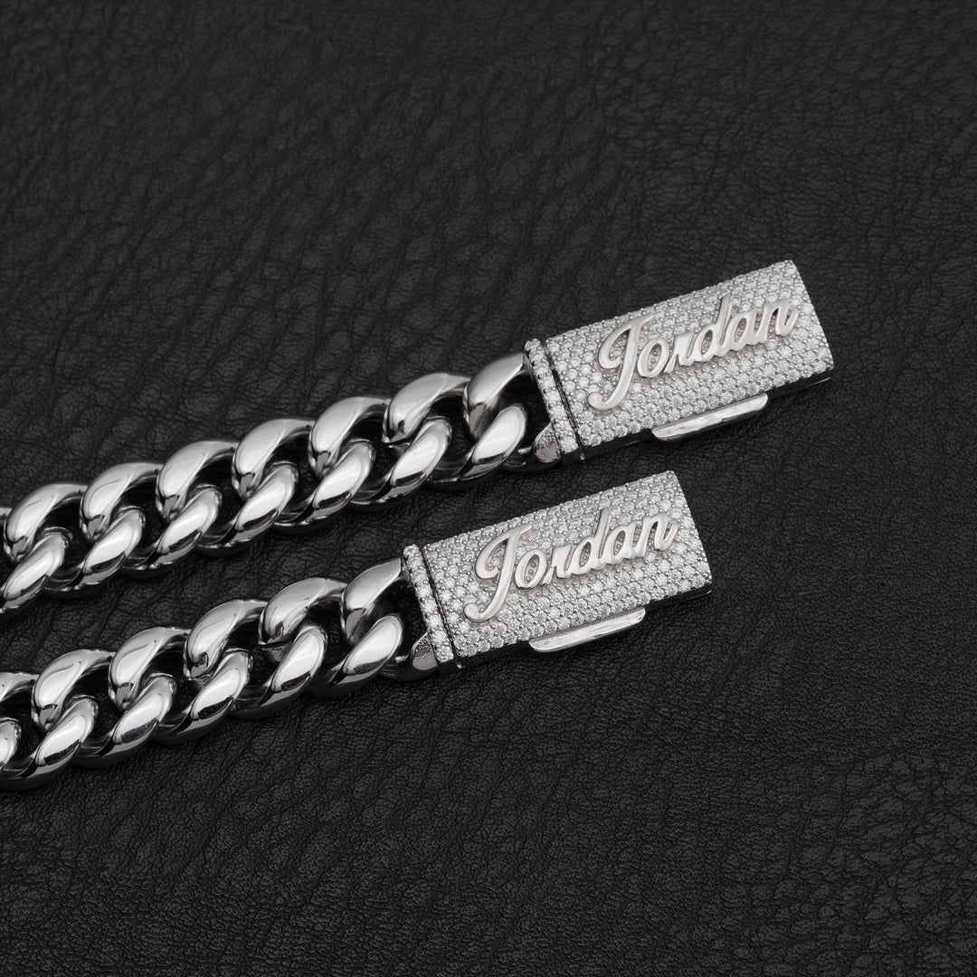 Custom Cuban Link Chain with Moissanite S925 Clasp