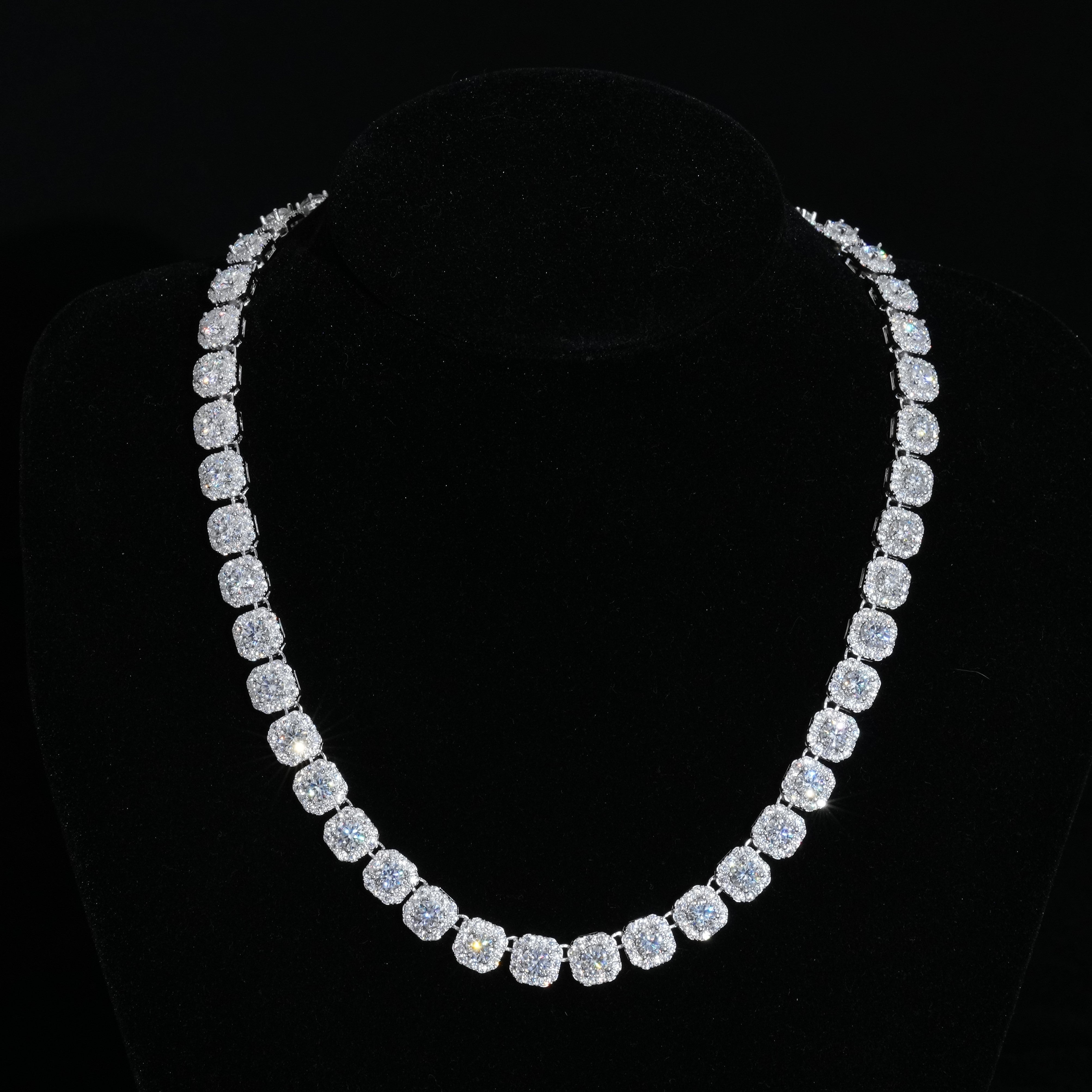 7mm Clustered Tennis Chain – GHETLUXE