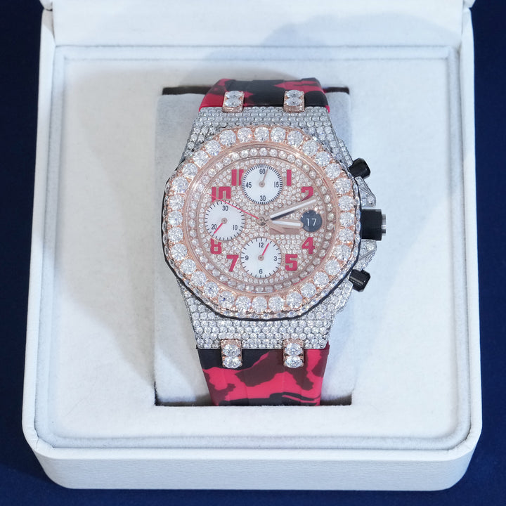 Moissanite Luxury Watch Leather Band