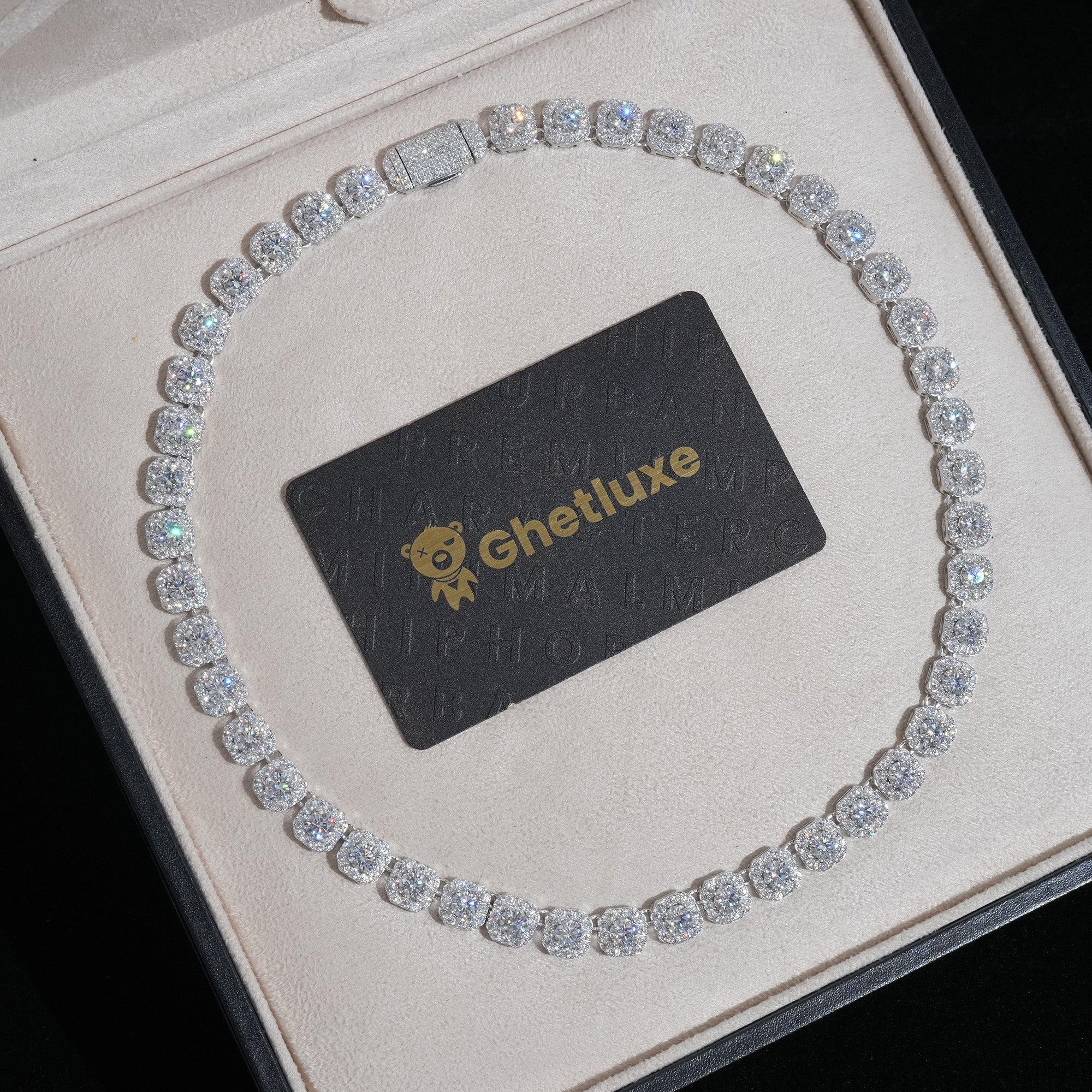 7mm Clustered Tennis Chain – GHETLUXE