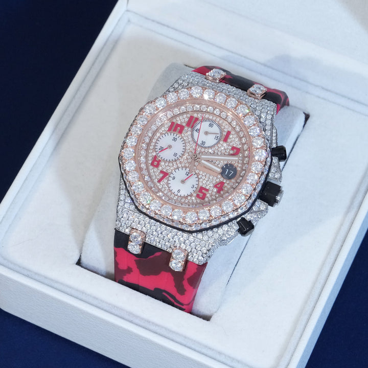 Moissanite Luxury Watch Leather Band