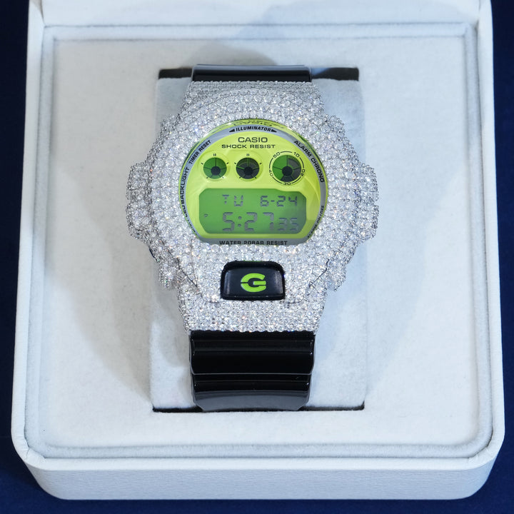 Iced Out DW6900 – Full Watch with Custom Moissanite Case
