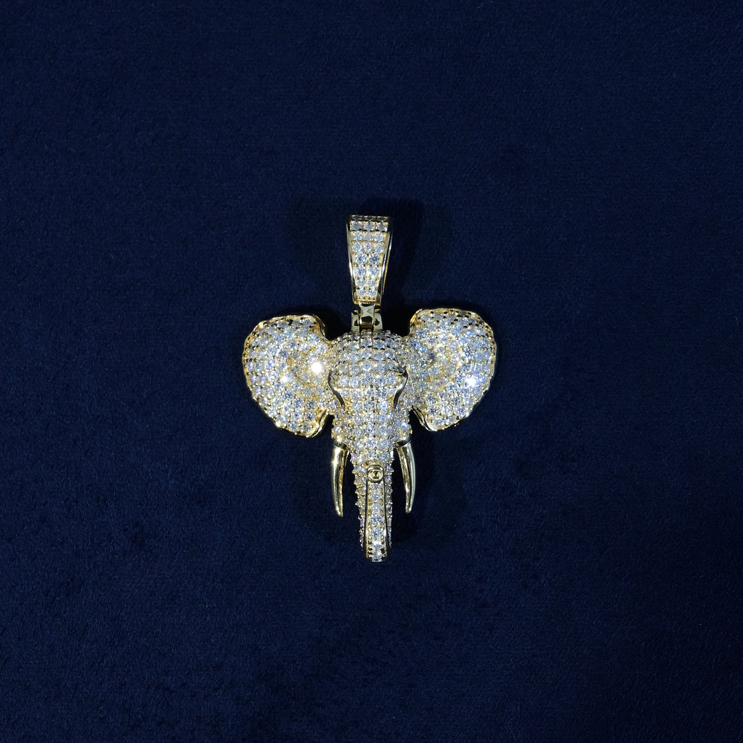 Moissanite S925 Iced Out Elephant Pendant