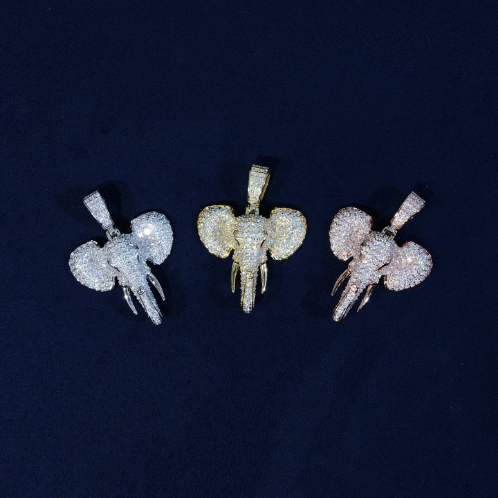 Moissanite S925 Iced Out Elephant Pendant