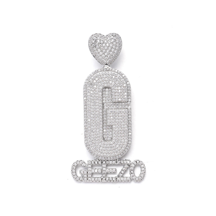 Diamond Custom Monogram Name Pendant