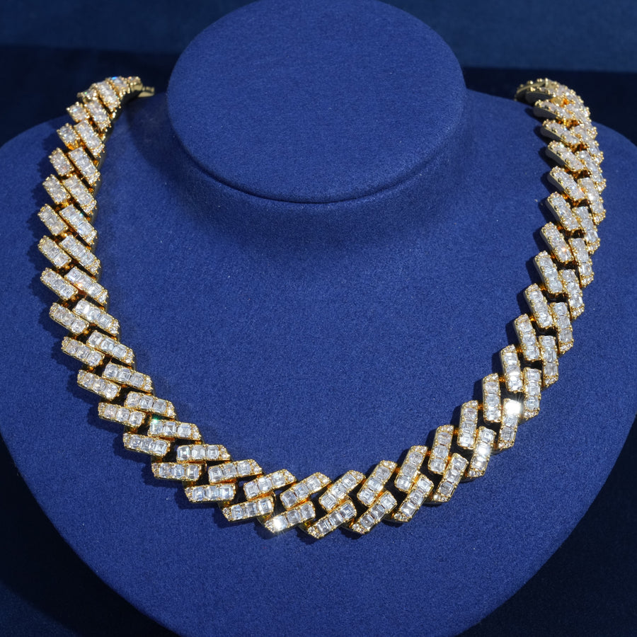 Asscher Cut Diamond Prong Cuban Chain – GHETLUXE