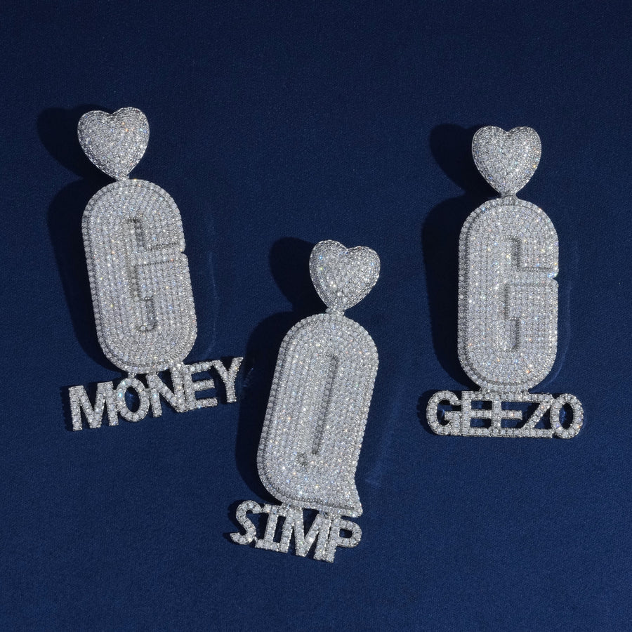 Diamond Custom Monogram Name Pendant