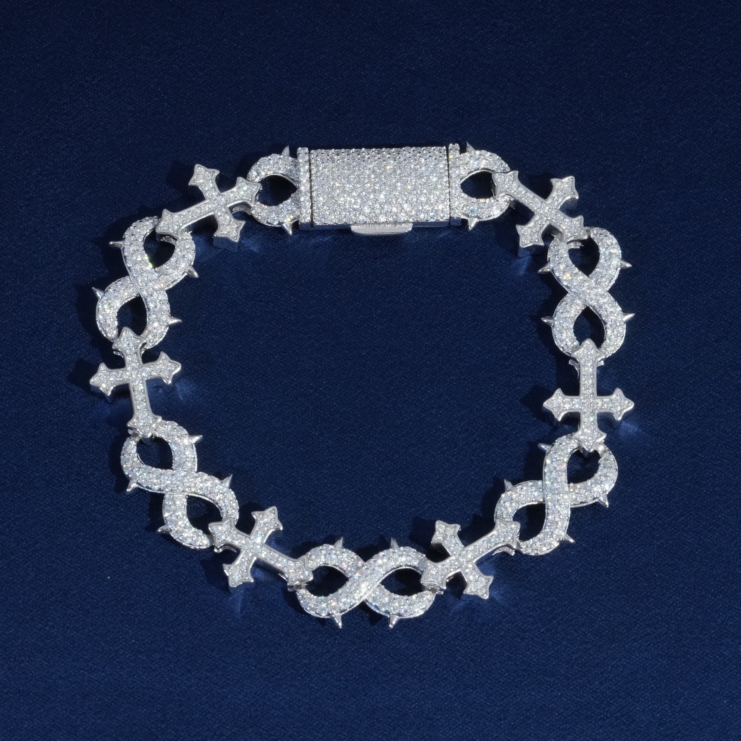 Diamond Cross Infinity Link Bracelet – GHETLUXE