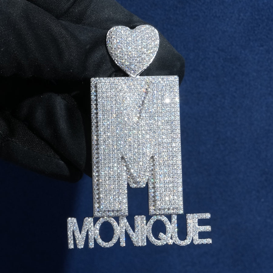 Diamond Custom Monogram Name Pendant